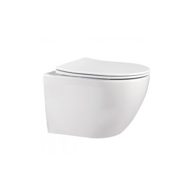 Унитаз Abber (Аббер) Bequem AC1100 подвесной белый, безободковый