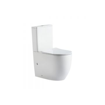 Унитаз Abber (Аббер) Bequem AC1110T компакт белый, безободковый, смыв торнадо