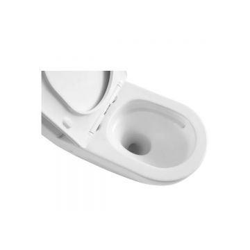 Унитаз Abber (Аббер) Bequem AC1110T компакт белый, безободковый, смыв торнадо