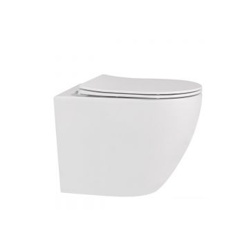 Унитаз Abber (Аббер) Bequem AC1111 приставной белый, безободковый