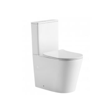 Унитаз Abber (Аббер) Bequem AC1112T компакт белый, безободковый, смыв торнадо