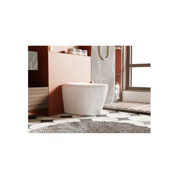 Унитаз Abber (Аббер) Bequem AC1113 приставной белый, безободковый