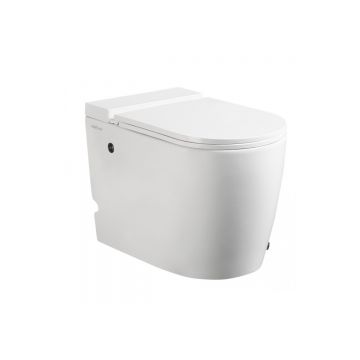 Унитаз Abber (Аббер) Bequem AC1114P приставной белый с импульсным смывом
