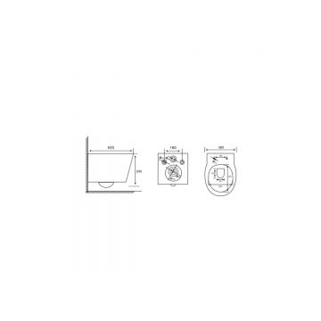 Унитаз Abber (Аббер) Bequem AC1127 подвесной белый, безободковый, смыв торнадо и струйный смыв