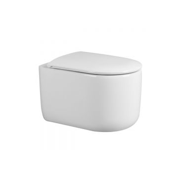 Унитаз Abber (Аббер) Bequem AC1129 подвесной белый, безободковый, смыв торнадо