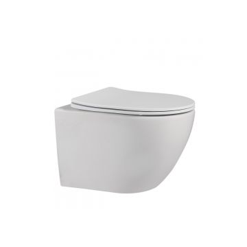Унитаз Abber (Аббер) Bequem AC1100MW подвесной белый матовый, безободковый