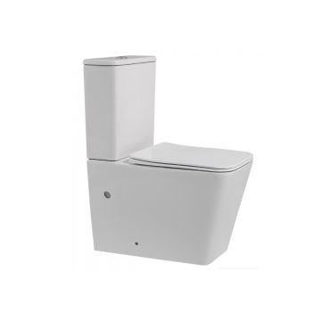 Унитаз Abber (Аббер) Rechteck AC1210 компакт белый, безободковый