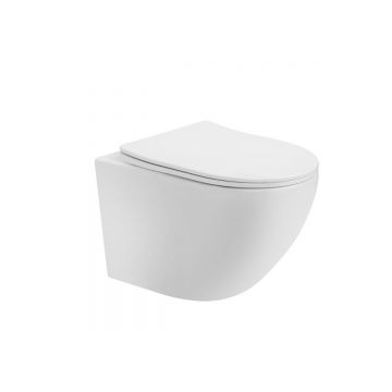 Унитаз Abber (Аббер) Bequem AC1100T подвесной белый, безободковый, смыв торнадо