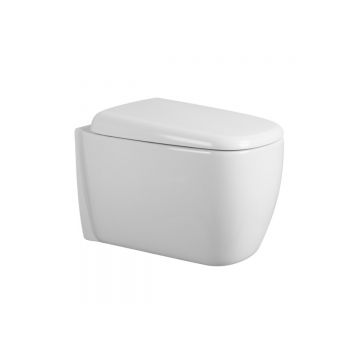 Унитаз Abber (Аббер) Rechteck AC1217 подвесной белый, безободковый, смыв торнадо