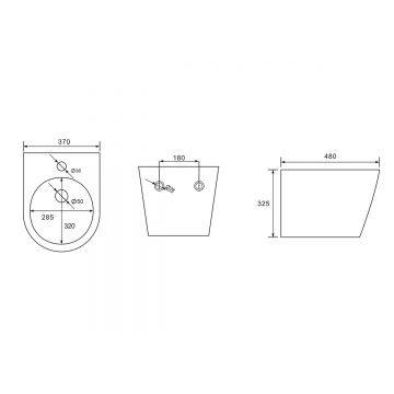 Биде Abber (Аббер) Bequem AC1151MW подвесное белое матовое