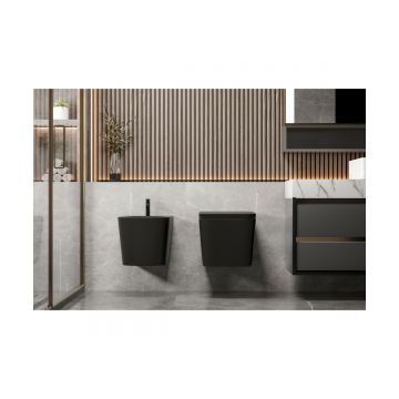 Биде Abber (Аббер) Rechteck AC1250MB подвесное черное матовое