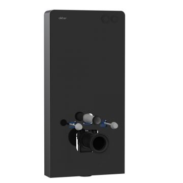 Инсталляционный модуль внешнего монтажа Abber (Аббер) AC0107MB для подвесного унитаза, черный