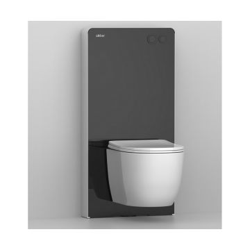 Инсталляционный модуль внешнего монтажа Abber (Аббер) AC0107MB для подвесного унитаза, черный