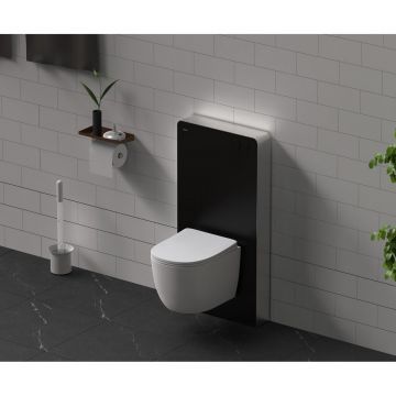 Инсталляционный модуль внешнего монтажа Abber (Аббер) AC0107MB для подвесного унитаза, черный