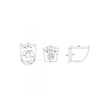 Унитаз Abber (Аббер) Bequem AC1100TMW подвесной белый матовый, безободковый, смыв торнадо