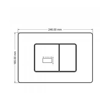 Кнопка смыва сенсорная Abber (Аббер) AC0122S хром глянцевый