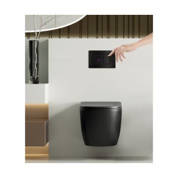 Кнопка смыва сенсорная Abber (Аббер) AC0122SMB черная матовая