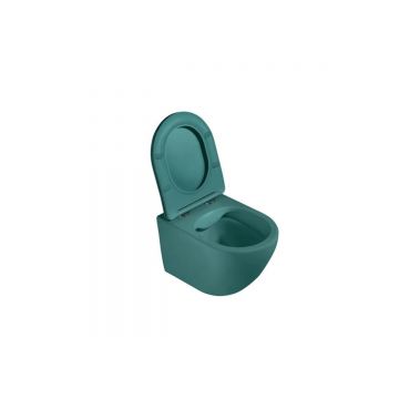 Унитаз Abber (Аббер) Bequem AC1101MBG подвесной темно-зеленый матовый, безободковый