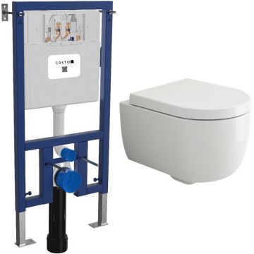 Комплект инсталляции подвесной безободковый унитаз Bocchi (Боччи) Parma 1417-001-0129 + система инсталляции Creto (Крето) Premium 2.0 INST-CR-2.0