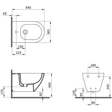 Биде подвесное Bocchi (Боччи) Taormina Arch 1121-005-0120 черное