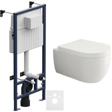 Комплект инсталляции подвесной безободковый унитаз Bocchi (Боччи) V-Tondo 1416-001-0129 белый + инсталляция Am.Pm (Ам.Пм) ProC I012707