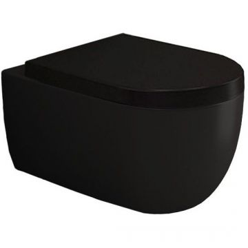 Комплект инсталляции подвесной безободковый унитаз Bocchi (Боччи) V-Tondo 1416-004-0129 черный матовый + инсталляция Geberit (Гэберит) Duofix UP320 111.300.00.5