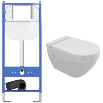 Комплект инсталляции подвесной унитаз Bocchi (Боччи) Taormina 1012-001-0129 белый + инсталляция Creto (Крето) Standart 1.0 INST-CR-1.0