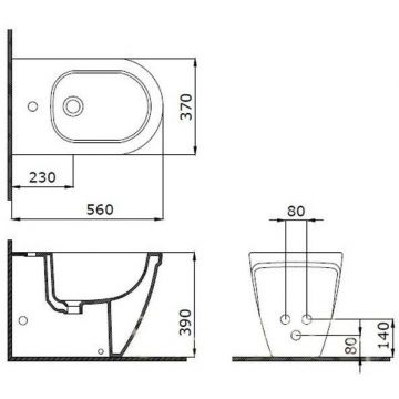 Биде напольное Bocchi (Боччи) Taormina Arch 1019-004-0120 черное матовое