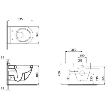 Унитаз подвесной Bocchi (Боччи) Taormina 1012-001-0129 белый
