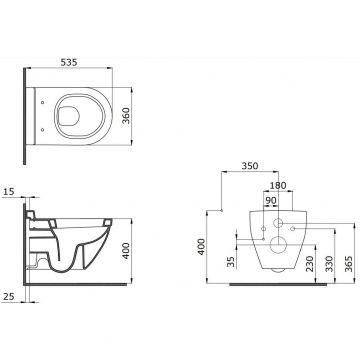 Унитаз подвесной Bocchi (Боччи) Taormina 1012-006-0129 серый