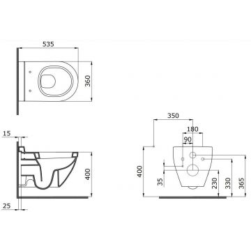 Унитаз подвесной Bocchi (Боччи) Taormina 1012-025-0129 кофейный