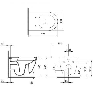 Унитаз подвесной Bocchi (Боччи) Venezia 1295-005-0129 черный