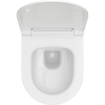 Унитаз подвесной безободковый Bocchi (Боччи) V-Tondo 1416-001-0129+A0336-001 с тонкой крышкой-сиденьем микролифт