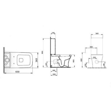 Унитаз-компакт Bocchi (Боччи) Scala Arch 1133-019-0129 красный