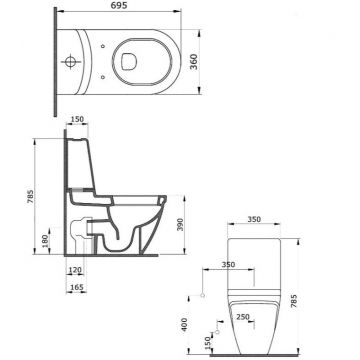 Унитаз-компакт Bocchi (Боччи) Taormina 1017-001-0129 белый