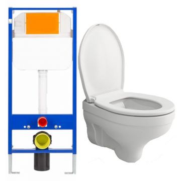 Комплект инсталляции Bocchi (Боччи) Taormina Pro Rimless 1451-001-0129 подвесной унитаз + инсталляция Creto (Крето) Standart 1.0