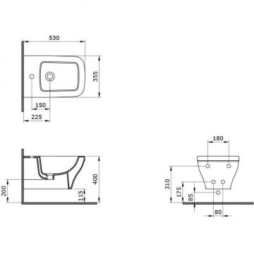 Биде подвесное Bocchi (Боччи) Scala Arch 1125-005-0120 черное