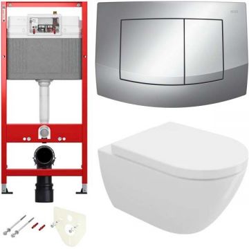 Комплект инсталляции Bocchi (Боччи) Venezia Rimless 1295-001-0129 подвесной унитаз + инсталляция TECEbase 2.0 9400405