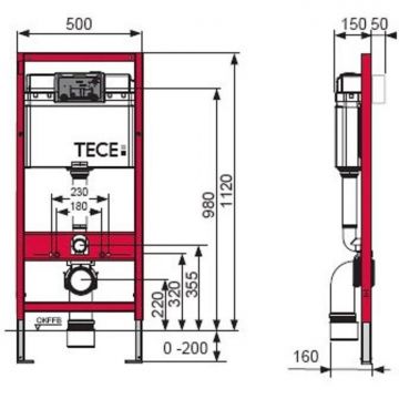 Комплект инсталляции Bocchi (Боччи) Venezia Rimless 1295-001-0129 подвесной унитаз + инсталляция TECEbase 2.0 9400405