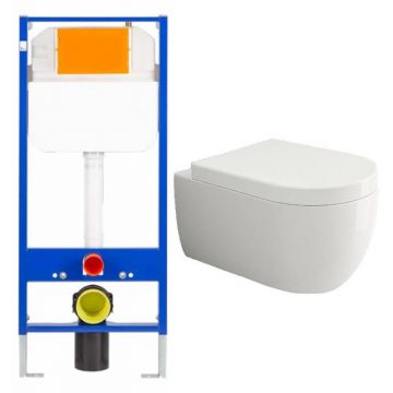 Комплект инсталляции Bocchi (Боччи) V-Tondo 1416-001-0129 подвесной унитаз + инсталляция Creto (Крето) Standart 1.0