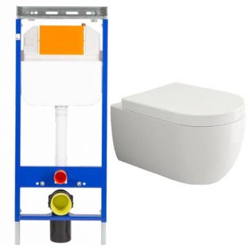 Комплект инсталляции Bocchi (Боччи) V-Tondo 1416-001-0129 подвесной унитаз + инсталляция Creto (Крето) Standart 1.1