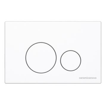 Комплект инсталляции 4 в 1 Ceramicanova Подвесной унитаз PLAY Rimless арт. CN3001 + Шумоизоляционная панель для инсталляции арт. CN1000 + Система инсталляции для унитазов CERAMICANOVA Envision с кнопкой смыва Round цвет белый и креплениями арт. CN1001W