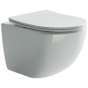 Комплект инсталляции 4 в 1 Ceramicanova Подвесной унитаз Forma Rimless арт. CN3009 + Шумоизоляционная панель для инсталляции арт. CN1000 + Система инсталляции для унитазов CERAMICANOVA Envision с кнопкой смыва Round цвет черный матовый и креплениями, арт.