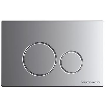 Комплект инсталляции 4 в 1 Ceramicanova (Керамиканова) Подвесной унитаз Forma Rimless арт. CN3009 + Шумоизоляционная панель для инсталляции арт. CN1000 + Система инсталляции для унитазов CERAMICANOVA Envision с кнопкой смыва Round цвет хром матовый и креп