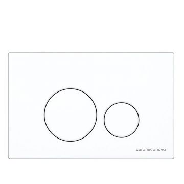 Комплект инсталляции 4 в 1 Ceramicanova Подвесной унитаз Metropol Rimless арт. CN4002 + Шумоизоляционная панель для инсталляции арт. CN1000 + Система инсталляции для унитазов CERAMICANOVA Envision с кнопкой смыва Round цвет белый и креплениями арт. CN1001