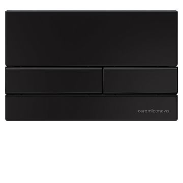 Комплект инсталляции 4 в 1 Ceramicanova (Керамиканова) Подвесной унитаз Metropol Rimless арт. CN4002 + Шумоизоляционная панель для инсталляции арт. CN1000 + Система инсталляции для унитазов CERAMICANOVA Envision с кнопкой смыва Flat цвет черный матовый, к