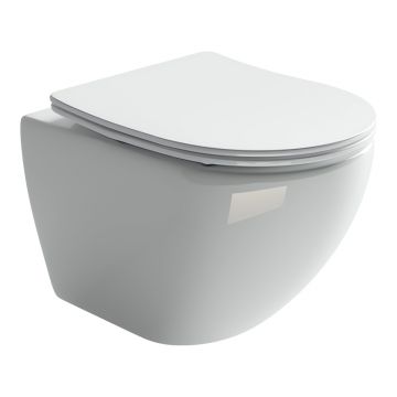 Комплект инсталляции 4 в 1 Ceramicanova Подвесной унитаз Metropol Rimless арт. CN4002 + Шумоизоляционная панель для инсталляции арт. CN1000 + Система инсталляции для унитазов CERAMICANOVA Envision с кнопкой смыва Flat цвет хром матовый, креплениями, арт. 