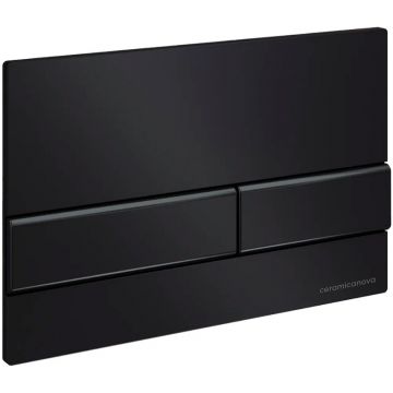 Комплект инсталляции 4 в 1 Ceramicanova (Керамиканова) Подвесной унитаз Metropol Rimless арт. CN4002MB + Шумоизоляционная панель для инсталляции арт. CN1000 + Система инсталляции для унитазов CERAMICANOVA Envision с кнопкой смыва Flat цвет черный матовый,