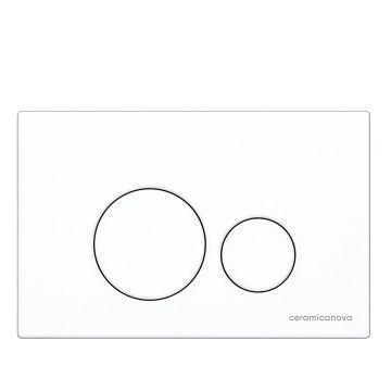 Комплект инсталляции 4 в 1 Ceramicanova (Керамиканова) Подвесной унитаз Balearica Rimless арт. CN6000 + Шумоизоляционная панель для инсталляции арт. CN1000 + Система инсталляции для унитазов CERAMICANOVA Envision с кнопкой смыва Round цвет белый и креплен