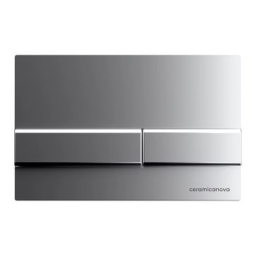 Комплект инсталляции 4 в 1 Ceramicanova (Керамиканова) Подвесной унитаз Balearica Rimless арт. CN6000 + Шумоизоляционная панель для инсталляции арт. CN1000 + Система инсталляции для унитазов CERAMICANOVA Envision с кнопкой смыва Flat цвет хром матовый, кр